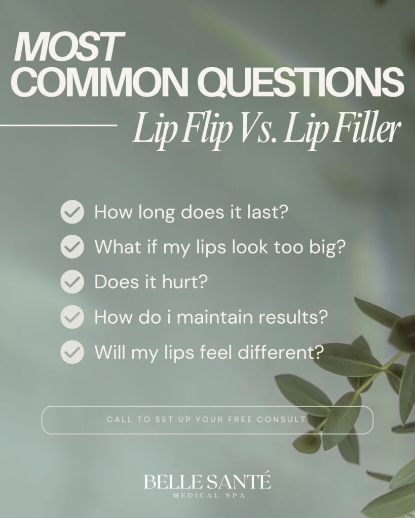 Common Questions and Concerns About Lip Flips and Lip Fillers Graphic