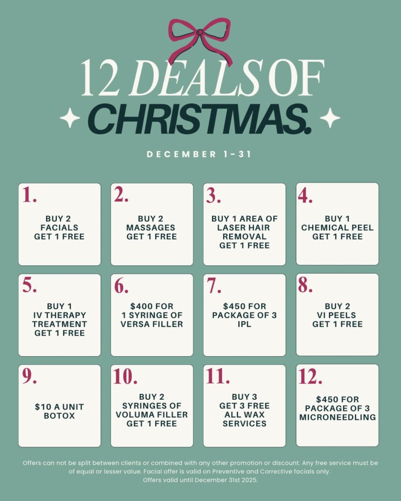 Belle Santé Medical Spa 12 Deals of Christmas 2025 Calendar